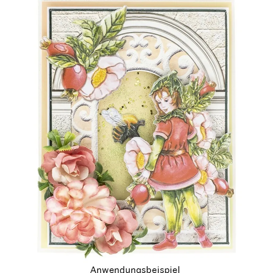 3-D Relief-Sticker, Zauberhafte Elfen 2, 21cm x 30cm, verschiedene Größen, selbstklebend