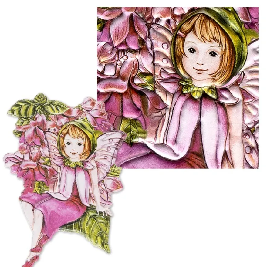 3-D Relief-Sticker, Zauberhafte Elfen 3, 21cm x 30cm, verschiedene Größen, selbstklebend