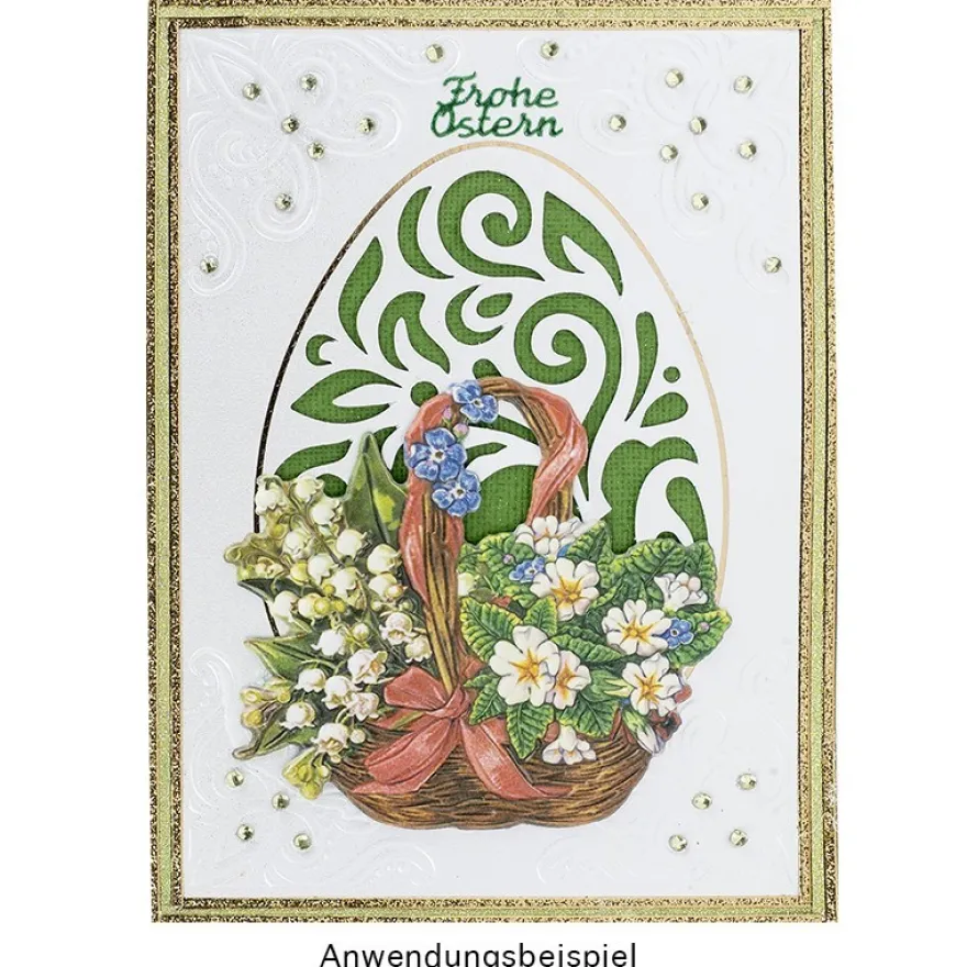 3-D Relief-Sticker, Zauberhafte Maiglöckchen 1, 21cm x 30cm, verschiedene Größen, selbstklebend
