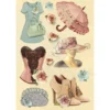 3-D Stickerbogen, Fashion 04, 12,5 x 18,5 cm