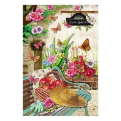 3-D Stickerbogen, Gartenbank, 12,5 x 18,5 cm