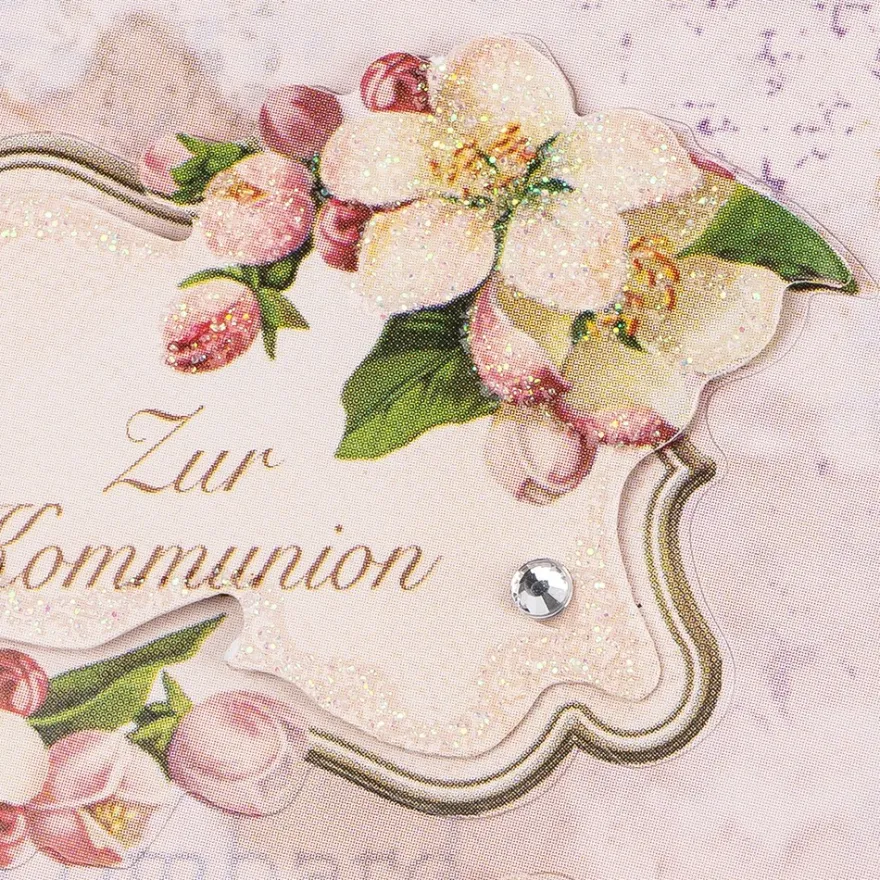 3-D Stickerbogen, Zur Kommunion, 12,5 x 18,5 cm