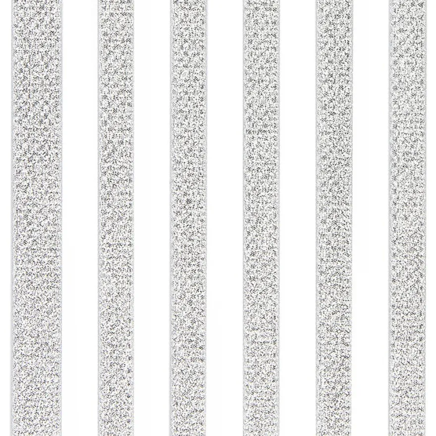 3-D Sticker-Bordüren, 28,5cm, verschiedene Breiten, silber-diamantiert