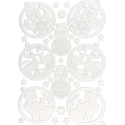 3-D Sticker, Deluxe Anhänger, verschiedene Größen, selbstklebend, weiß