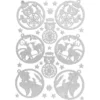 3-D Sticker, Deluxe Anhänger,verschiedene Größen, selbstklebend, silber