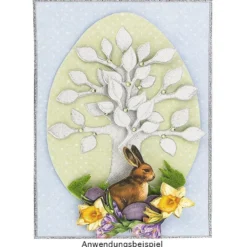 3-D Sticker, Deluxe Bäume, selbstklebend, silber