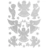 3-D Sticker, Deluxe Engel, verschiedene Größen, selbstklebend, silber