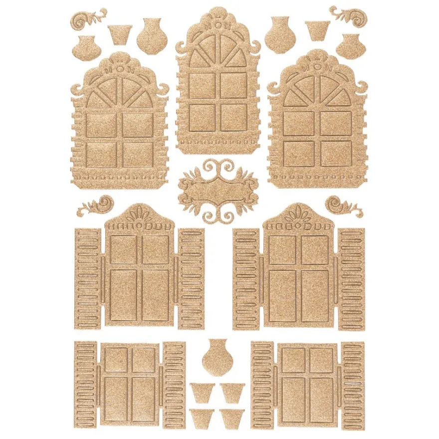 3-D Sticker, Deluxe Fenster, selbstklebend, hellbraun