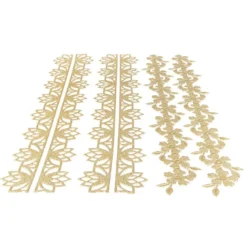 3-D Sticker Deluxe, Florale Bordüren 1, 21cm x 30cm, gold, selbstklebend