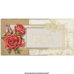 3-D Sticker Deluxe, Florale Elemente 2, 21cm x 30cm, gold, selbstklebend