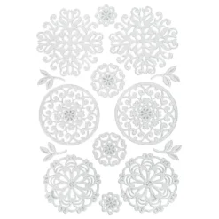 3-D Sticker Deluxe, Florale Ornamente, 21cm x 30cm, silber, selbstklebend
