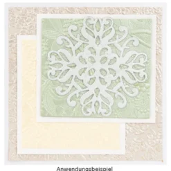 3-D Sticker Deluxe, Florale Ornamente, 21cm x 30cm, silber, selbstklebend