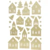 3-D Sticker, Deluxe Häuser & Kirchen, verschiedene Größen, selbstklebend, gold