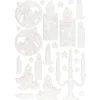 3-D Sticker, Deluxe Kerzen, verschiedene Größen, selbstklebend, weiß