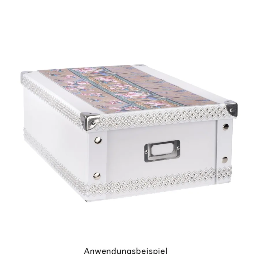 3-D Sticker Deluxe, Ornamentik Bordüren 1, 21cm x 30cm, silber, selbstklebend