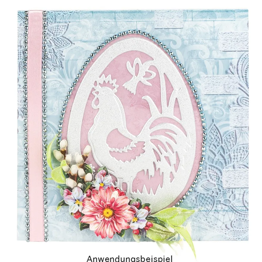 3-D Sticker, Deluxe Ostereier, selbstklebend, silber