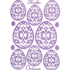3-D Sticker "Deluxe Ostern", verschiedene Größen, selbstklebend, lavendel