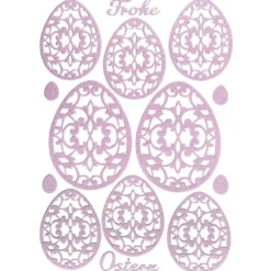 3-D Sticker "Deluxe Ostern", verschiedene Größen, selbstklebend, rosa