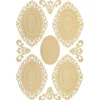 3-D Sticker, Deluxe Rahmen 1, 21cm x 30cm, selbstklebend, gold