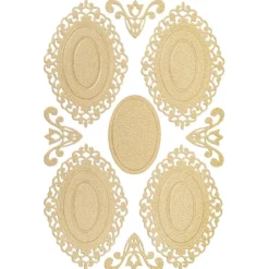 3-D Sticker, Deluxe Rahmen 1, 21cm x 30cm, selbstklebend, gold