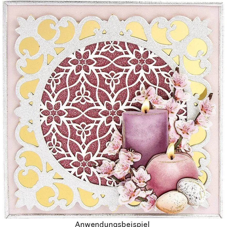 3-D Sticker, Deluxe Rahmen 3, selbstklebend, silber
