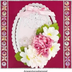 3-D Sticker, Deluxe Rahmen 4, selbstklebend, silber