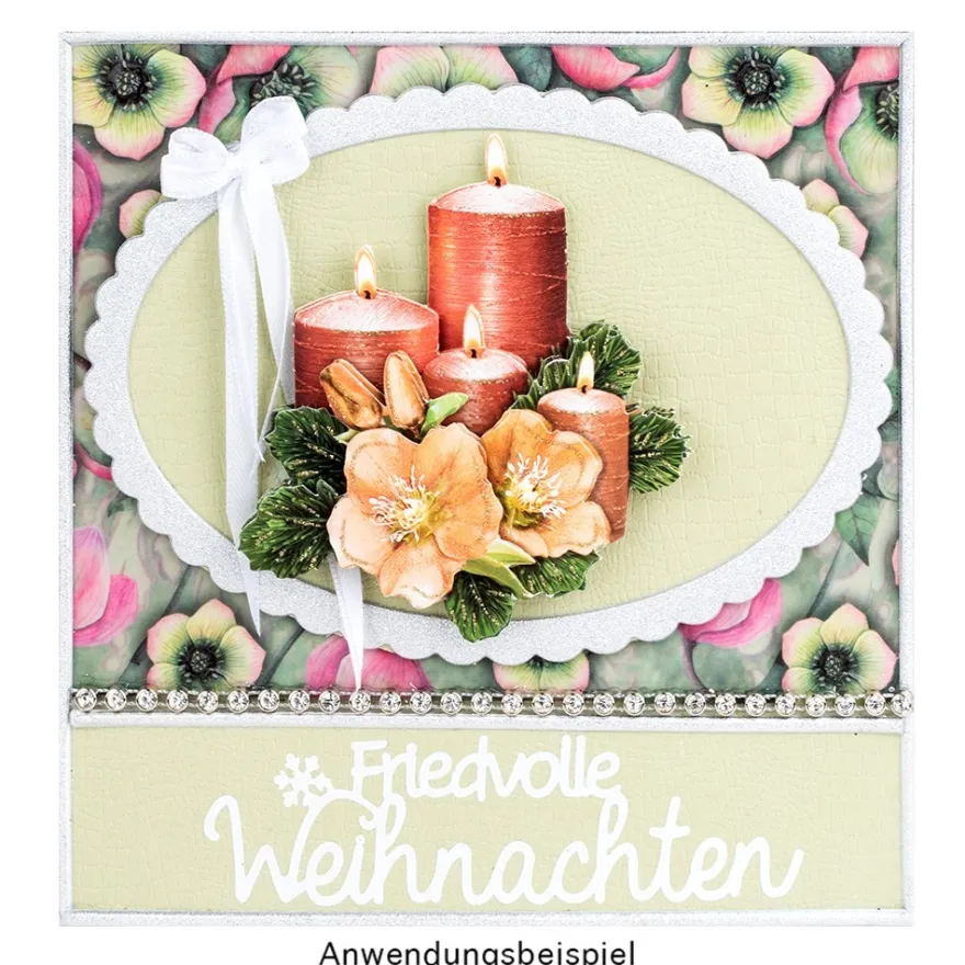 3-D Sticker, Deluxe Rahmen 4, selbstklebend, silber