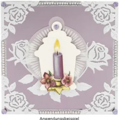 3-D Sticker, Deluxe Rosenranken & Rahmen, selbstklebend, silber