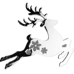 3-D Sticker, Hirsche & Eiskristalle, 18cm x 17,5cm, selbstklebend
