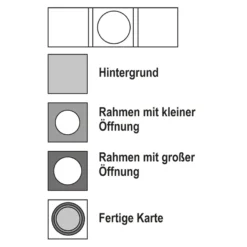 3-D Tunnelkarten & Umschläge, Sortierung 2, 16cm x 16cm, 30-teilig, 5 Stück