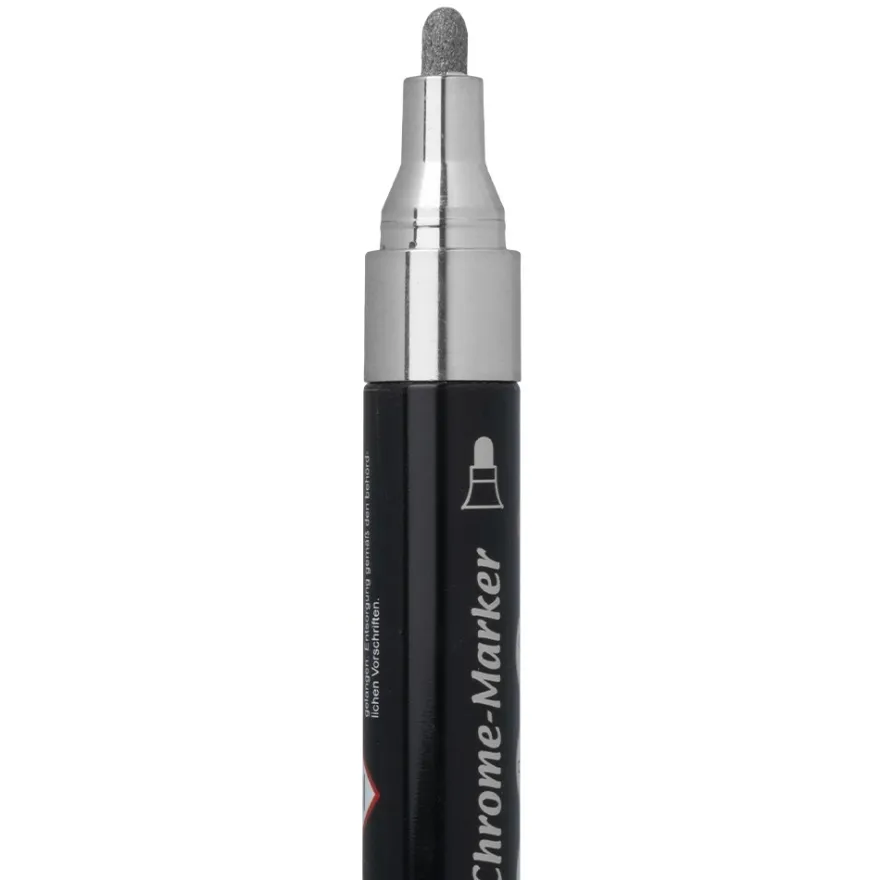 Duo-Chrome-Marker, mit je zwei verschiedenen Stiftspitzen, hochpigmentiert, silber, 2 Stück