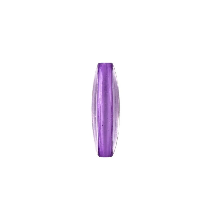 Duo-Color-Perlen, länglich, 0,6cm x 1,9cm, transparent/flieder, 20 Stück