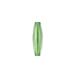 Duo-Color-Perlen, länglich, 0,6cm x 1,9cm, transparent/grün, 20 Stück