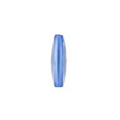 Duo-Color-Perlen, länglich, 0,6cm x 1,9cm, transparent/blau, 20 Stück