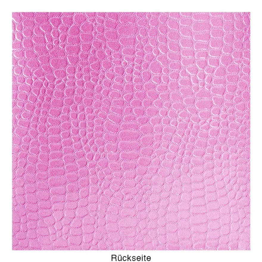 DuoDesign Faltfolien, Kroko-Optik, 10cm x 10cm, 65 Blatt, magenta