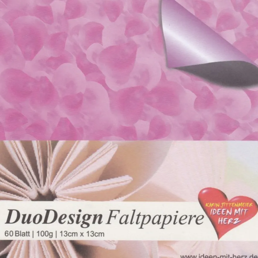 DuoDesign Faltpapier, 13 x 13 cm, 60 Blatt