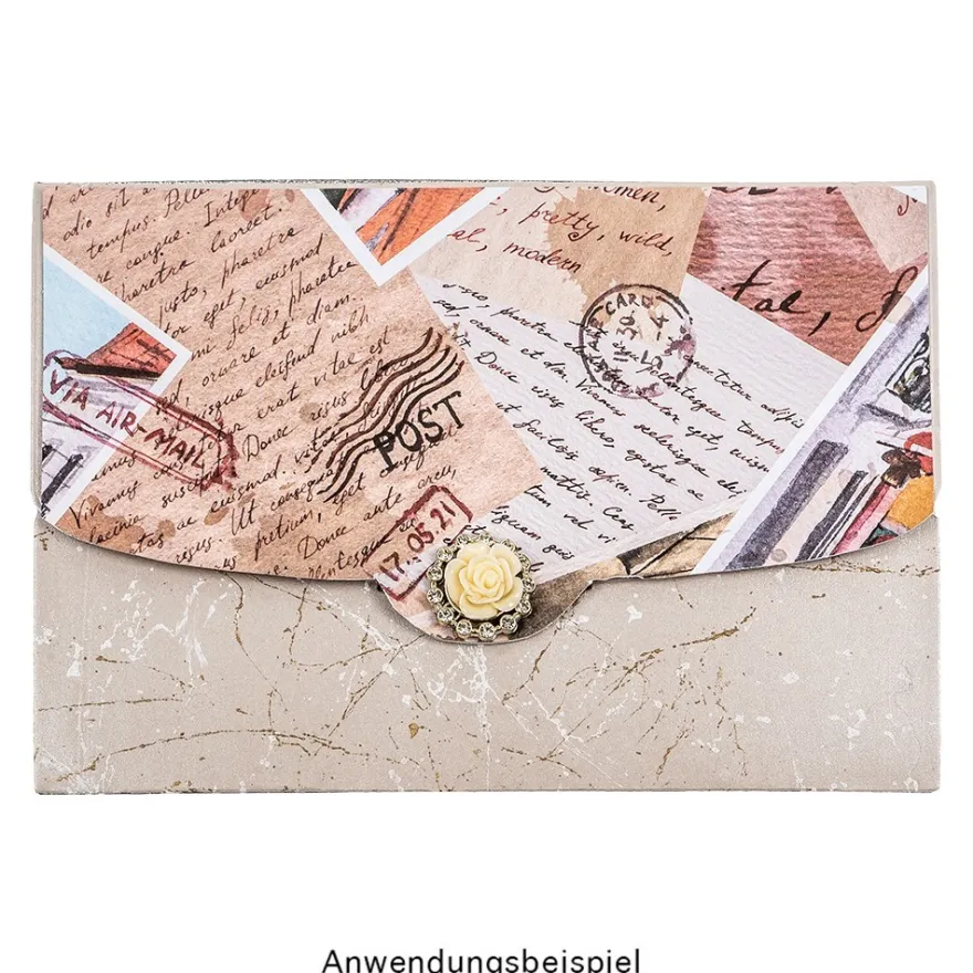 Duo-Design-Papiere, Auf Reisen 1, beidseitig bedruckt, 25cm x 25cm, 250g/m², 20 Blatt