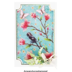 Duo-Design-Papiere, Blumen 1, beidseitig bedruckt, 25cm x 25cm, 250g/m², 20 Blatt