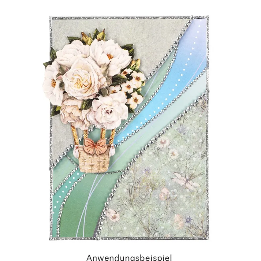 Duo-Design-Papiere, Blumen 3, beidseitig bedruckt, 25cm x 25cm, 250g/m², 20 Blatt