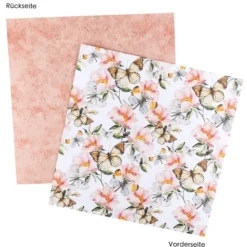Duo-Design-Papiere, Blumen 3, beidseitig bedruckt, 25cm x 25cm, 250g/m², 20 Blatt