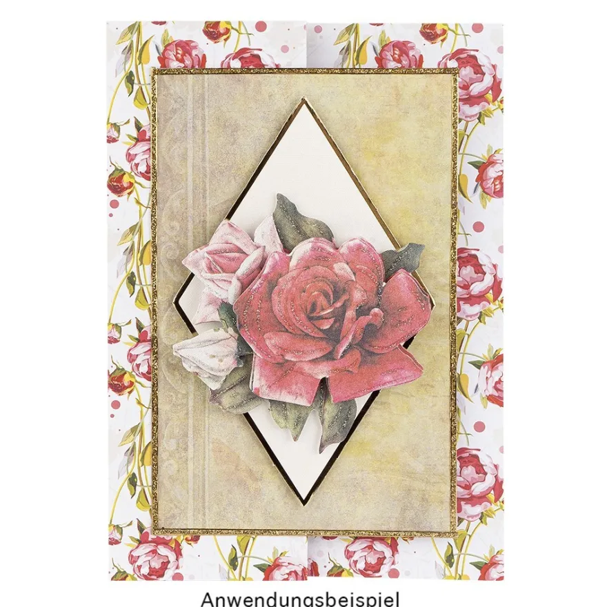 Duo-Design-Papiere, Blumen 3, beidseitig bedruckt, 25cm x 25cm, 250g/m², 20 Blatt