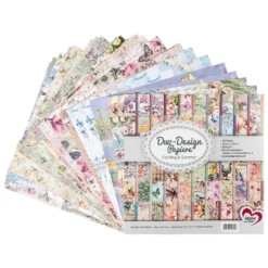 Duo-Design-Papiere, Frühling & Sommer, beidseitig bedruckt, 25cm x 25cm, 250 g/m², 100 Blatt