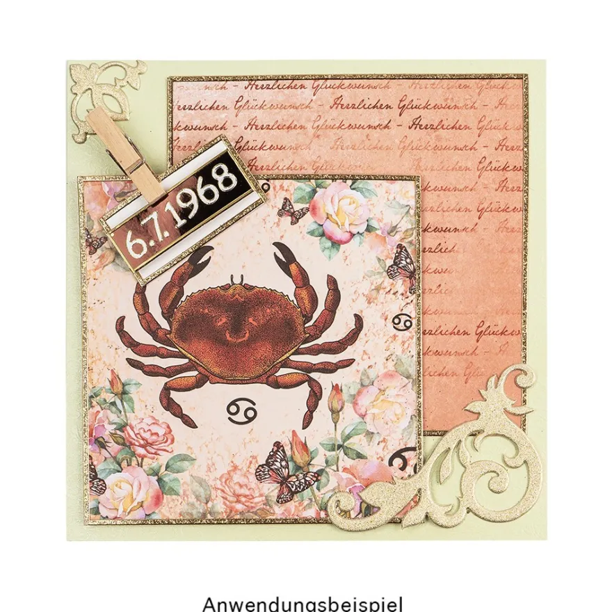 Duo-Design-Papiere, Geburtstag 1, beidseitig bedruckt, 25cm x 25cm, 250g/m², 20 Blatt