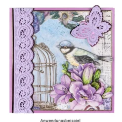Duo-Design-Papiere, Glockenblumen 2, beidseitig bedruckt, 25cm x 25cm, 250g/m², 20 Blatt