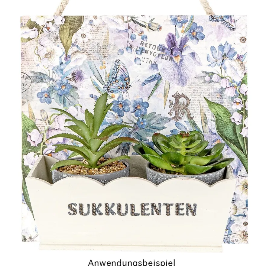 Duo-Design-Papiere, Glockenblumen 1, beidseitig bedruckt, 25cm x 25cm, 250g/m², 20 Blatt