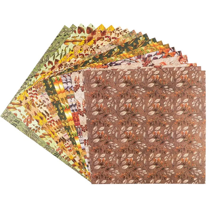 Duo-Design-Papiere, Herbst 1, beidseitig bedruckt, 25cm x 25cm, 250g/m², 20 Blatt