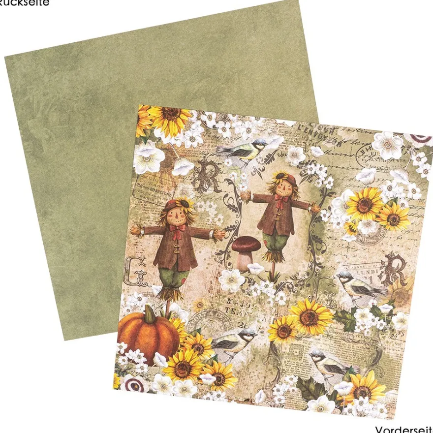 Duo-Design-Papiere, Herbst 2, beidseitig bedruckt, 25cm x 25cm, 250g/m², 20 Blatt