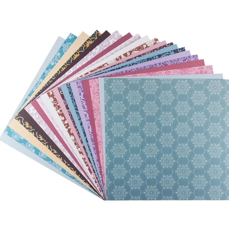 Duo-Design-Papiere, Hintergründe 1, beidseitig bedruckt, 25cm x 25cm, 250g/m², 20 Blatt