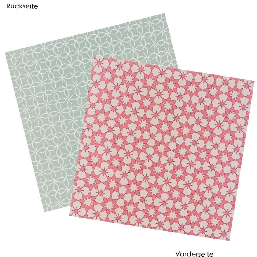 Duo-Design-Papiere, Hintergründe 6, beidseitig bedruckt, 25cm x 25cm, 250g/m², 20 Blatt