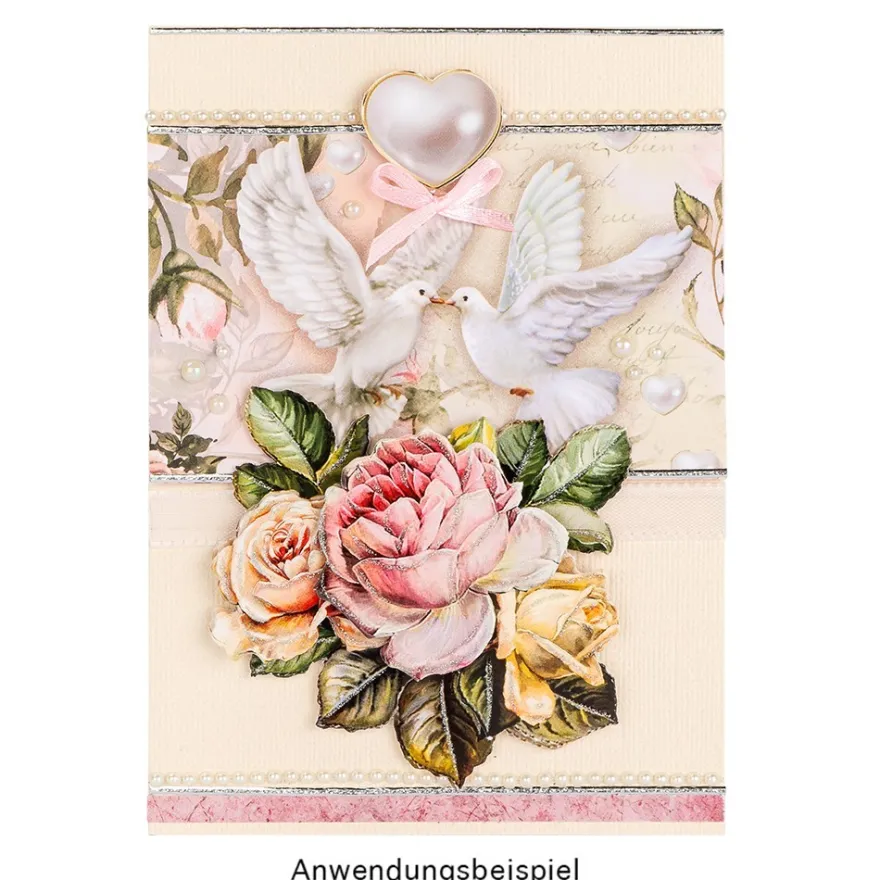 Duo-Design-Papiere, Hochzeit 1, beidseitig bedruckt, 25cm x 25cm, 250g/m², 20 Blatt